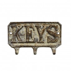 Metal Antique Wall Mount Keys Hook Hat/Coat/Key Ring/Leash 3 Storage Hooks Rack   382522539962